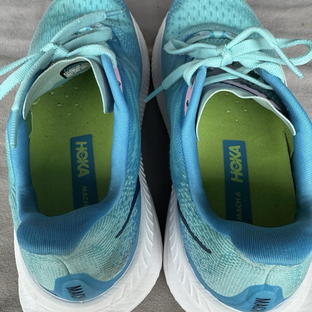 Size 8.5B - Hoka One One Womens Mach 6 1147810 CSSW Blue Running Shoes Sneakers - Picture 6 of 10